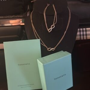 Tiffany infinity set with bracelet and necklace.